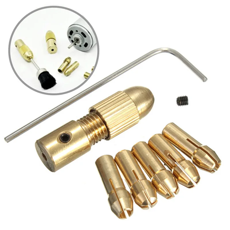 Buy 7pcs Mini Drill Bits Collet Mandril Dremel Drill