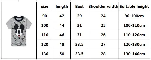 Новое поступление, Детская футболка с принтом Микки из мультфильма футболки для мальчиков и девочек, одежда для детей, летний короткий серый костюм футболки