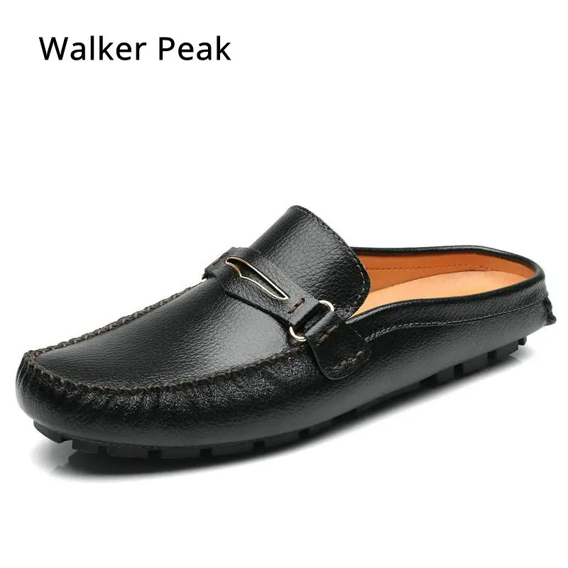 Walker/Качественная мужская кожаная обувь; летняя блестящая повседневная кожаная мужская обувь; мужские лоферы без шнуровки; модные мужские мокасины на плоской подошве