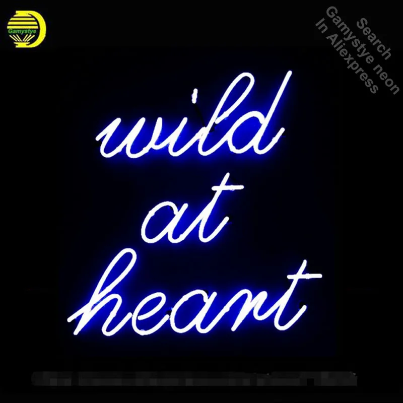 Неоновая вывеска Wild at Heart с логотипом на заказ неоновая лампа трубка для пива