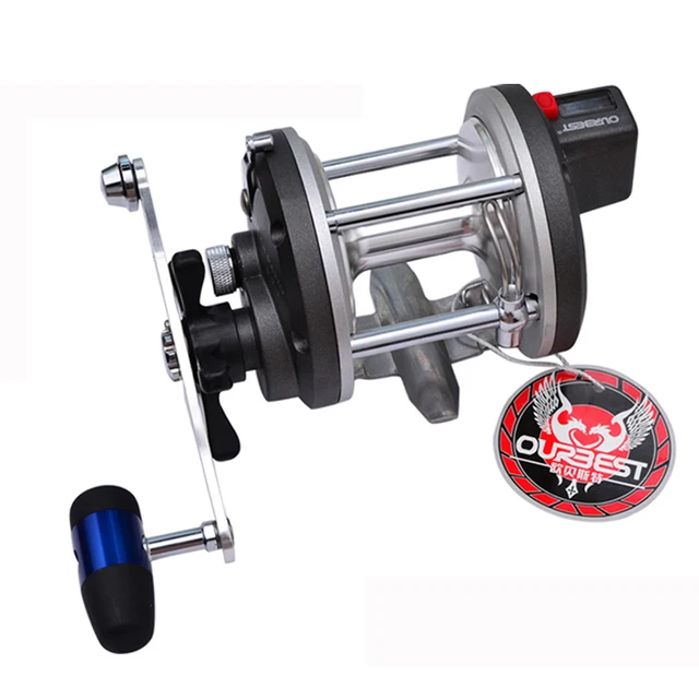 Cheap 4BB 4.2:1 PUNCH820 Trolling Reel With Line Counter Big Game Fishing Reel Ocean Boat Reels Jigging Boat Electric Counter Wheel