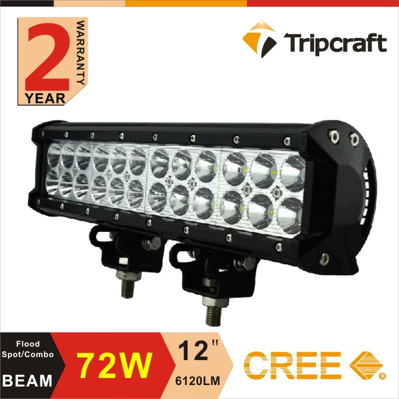 Tripcraft Promo 12 inch72W Crees LED Dual Row Work Light Bar Spot/Flood/Combo OFFROAD DRIVING LAMP SUV ATV 10V/30V