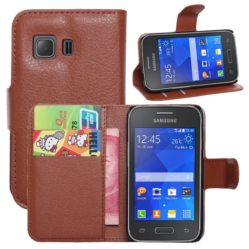 Luxury Flip Leather Case cover For Samsung Galaxy Young 2 Duos G130 ...