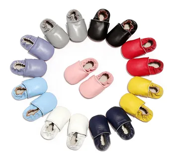 

Genuine Leather First Walkers For 0-24 Newborn baby slip-on Cib Shoes Soft Infant Toddler Shoes Baby Moccasins Bota Infantil