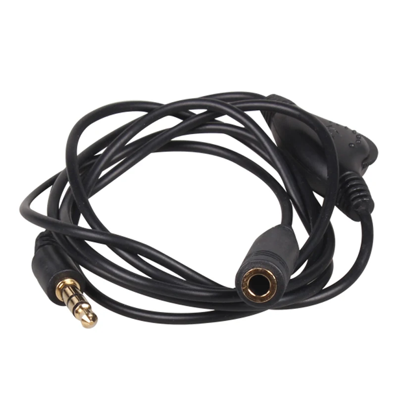 New Black 3.5mm M/F Stereo Headphones Earphone Audio Extension Cable 1M
