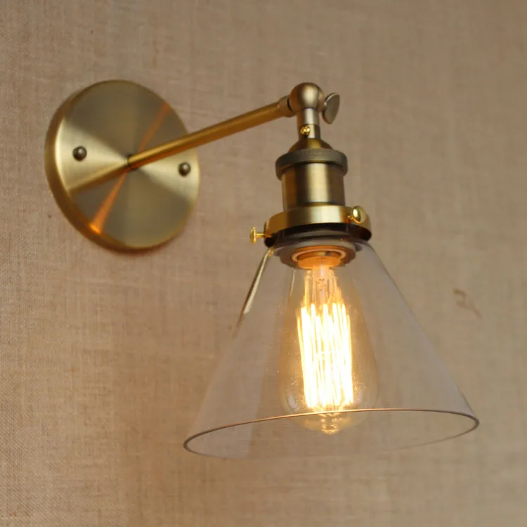 

Brass Nordic Rustic Retro LED Wall Lights Fixtures Loft Style Industrial Vintage Lamp Edison Wall Sconce Lampen apliques Pared
