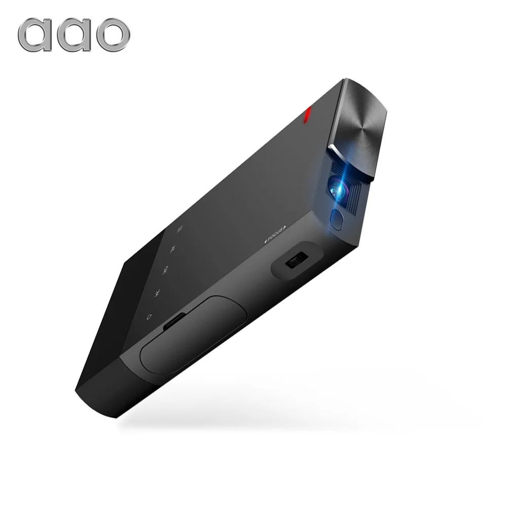 AAO DLP Projector S1 Mini Portable Multi Screen Sync Wired Display Projector 1080P HD DLP LED 5200 mAh Battery Pico 3D Projector