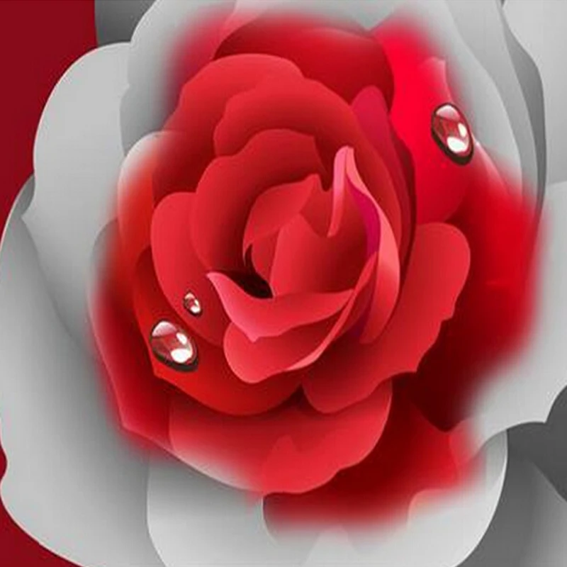 Пользовательские 3D фото обои 3D стереоскопические романтическая красная Роза цветочная роспись стен Фреска гостиная спальня обои домашний декор
