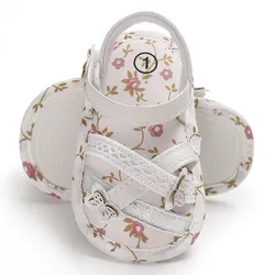 infant baby sandals flower printing baby girls sandals soft sole indoor baby crib shoes Nonslip Sandal infant baby sandals flower printing baby girls sandals soft sole indoor baby crib shoes Nonslip Sandal