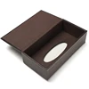 Portable Leather Rectangular Tissue Cover Box Holders Case Pumping Paper Hotel Home Car Gift Brown 3