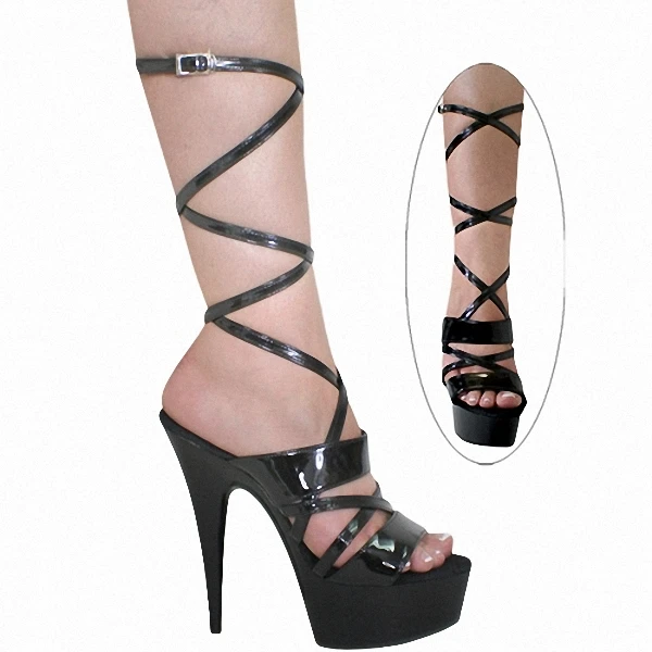 Sandals Summer Women Shoes Sexy 15cm High With Fine Open Toe Transparent Waterproof Sandals Dance Shoes Plus-size 34-46