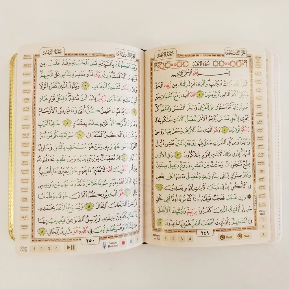 Цифровой Qur'an ручка для чтения книг набор для мусульманских в золотистом цвете ислам Kuran читатель динамик и плеер с Reciter многоязычный