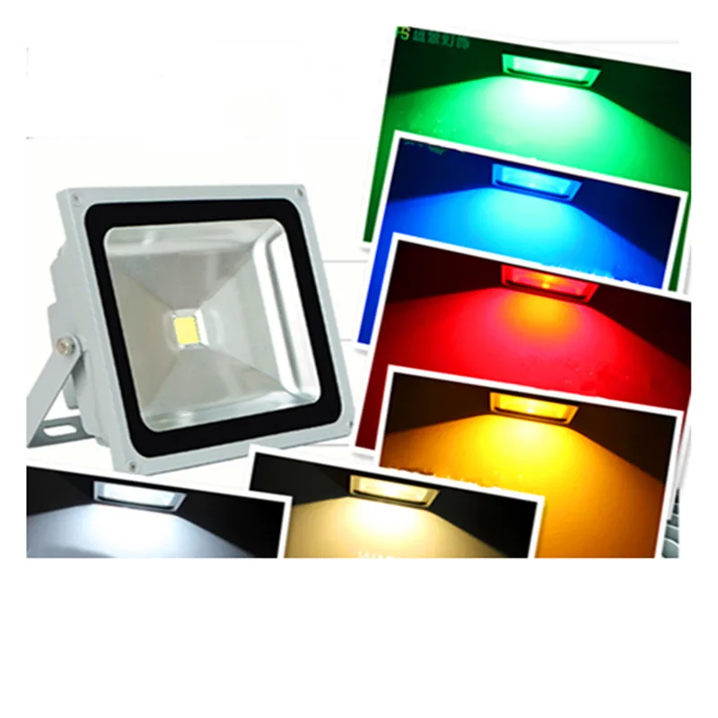 Kopen RGB 10 W Led schijnwerpers Spotlight Tuin Vierkante Landschap Verlichting 85 265 V LED Schijnwerper met IR Afstandsbediening 16 Kleurrijke