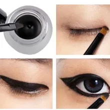 Горячая 60 шт./лот косметический набор черный жидкости Подводка для глаз Макияж Водонепроницаемый Подводка для глаз карандаш тени гель Подводка для глаз+ Кисточки