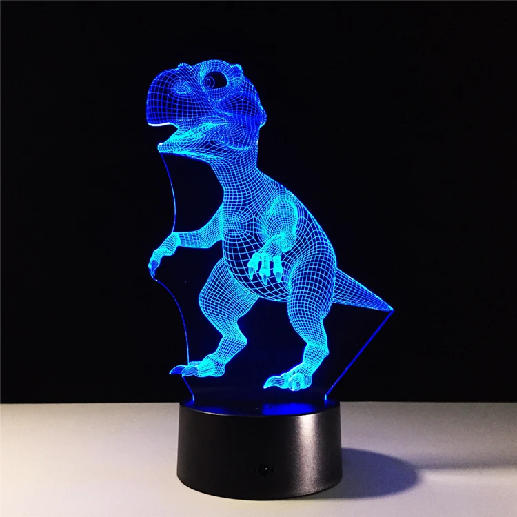 3D Динозавр лампа с дистанционным управлением сенсорный переключатель изменение цвета динозавр Ночник светильник для спальни книжный шкаф домашний декор Настольный светильник