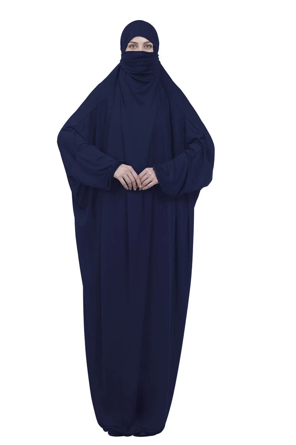 Новое мусульманское платье рукав летучая мышь abaya Дубай платье хиджаб мусульманский хиджаб шарф в масках мусульманская одежда Рамадан Молитвенное платье