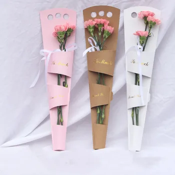 

10pcs paperboard wrapping paper for single flower packaging gift cases packing boxes 13x50cm portable gift boxes bouquet packing