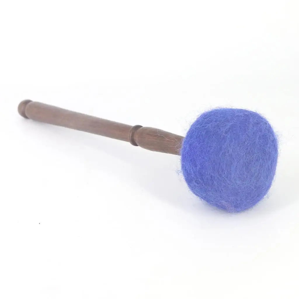 Religious Tibet Buddhism Singing Bowl Wood Mallet for Meditation Relaxation 28cm
