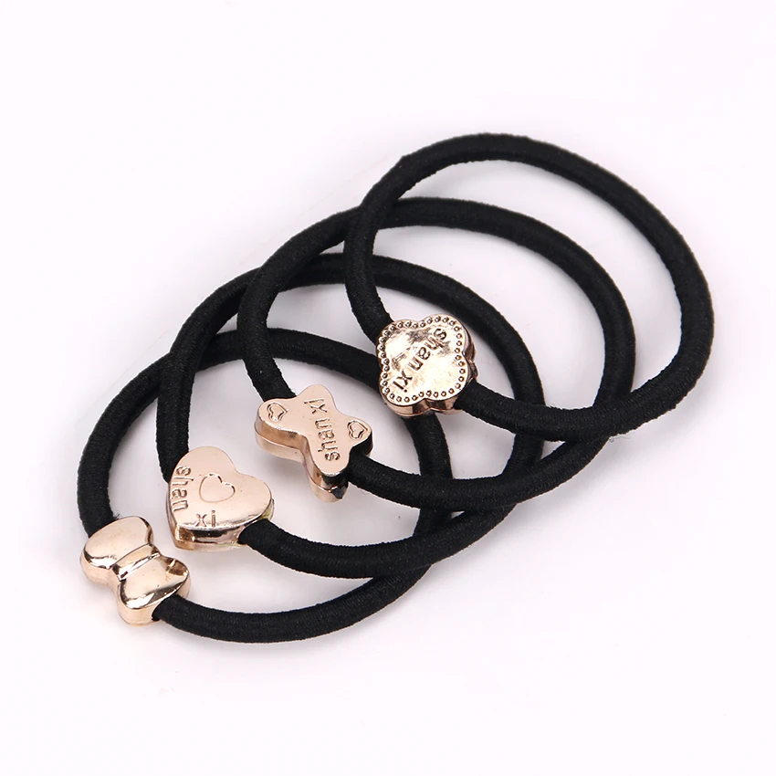 Hair Rubber Band Black Color Black Rubber Band Hair Tie Accessories