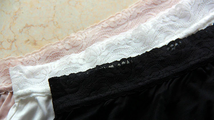 Новая эластичная простая шелковая Женская тонкая юбка трапециевидной формы, кружевная юбка, домашняя Нижняя юбка, женское шелковое кружевное платье