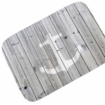 

Vintage Wooden Board Anchor Floor Mat Entrance Doormat Decoration Non-slip Absorbent Bathroom Door Mat Kitchen Rug Bedroom Mat