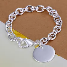Fina del verano del estilo de plata chapada pulsera 925-sterling-silver joyería bijouterie cadena redonda pulseras para mujeres hombres SB270