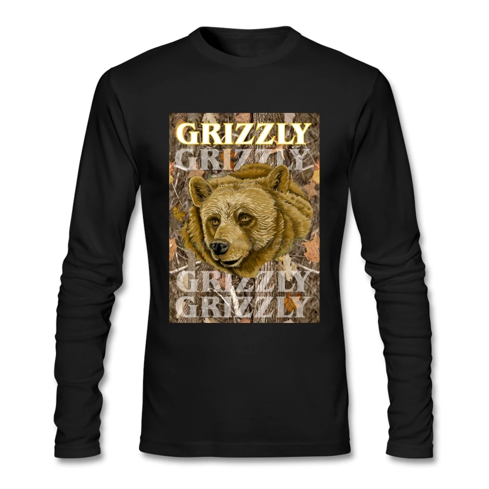 Низкая цена гризли футболка мужской Crewneck фильм футболки обычный длинный рукав