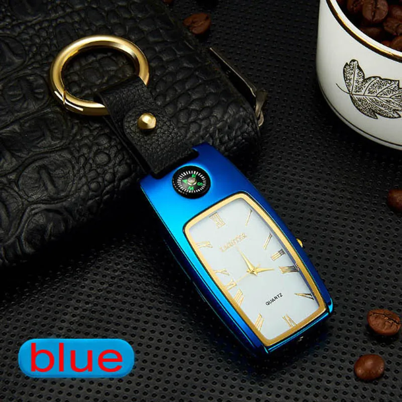 Многофункциональные часы USB сигарета зажигалка-фонарик