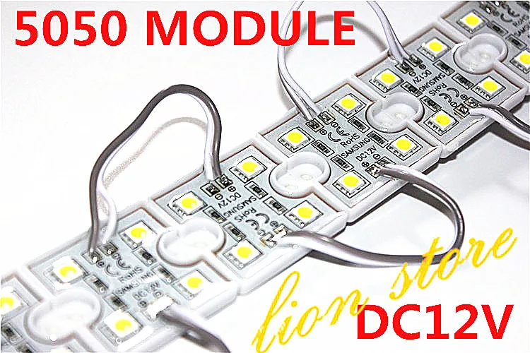 

LED 5050 4 LED Module 12V waterproof square led modules lighting,20PCS/Lot
