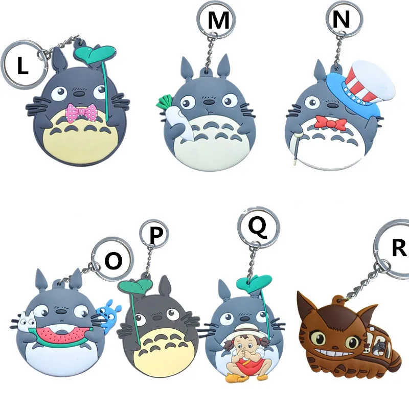 Anime Hayao Miyazaki Figures My Neighboor Totoro Spirited Away No Face Man PVC Keychain Key Bag Pendants Dolls 20pcslot  (1)