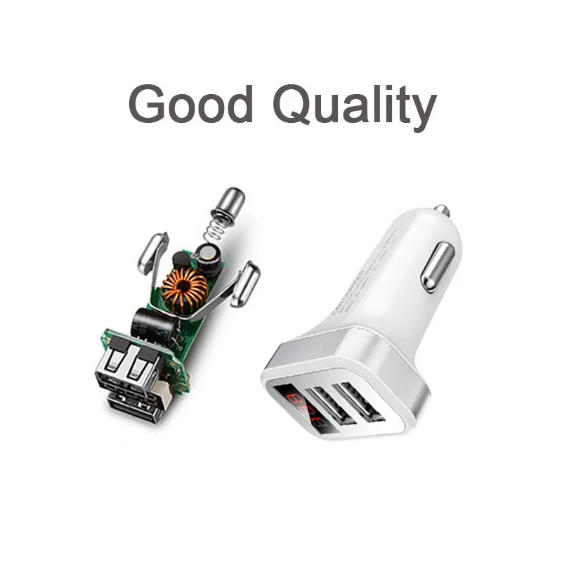 LCD Dual USB Car Charger For Samsung Galaxy Note 9 8 5 S9+ S9 S8 Plus S8+ S7 Edge S6 S5 A8 A6 Smart 5V 2.1A Adapter Charge Cable (7)