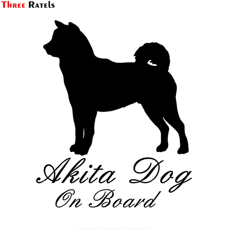 

Three Ratels TZ-1179 18.1*15cm 1-3 pieces car sticker akita dog on board funny car stickers auto decals