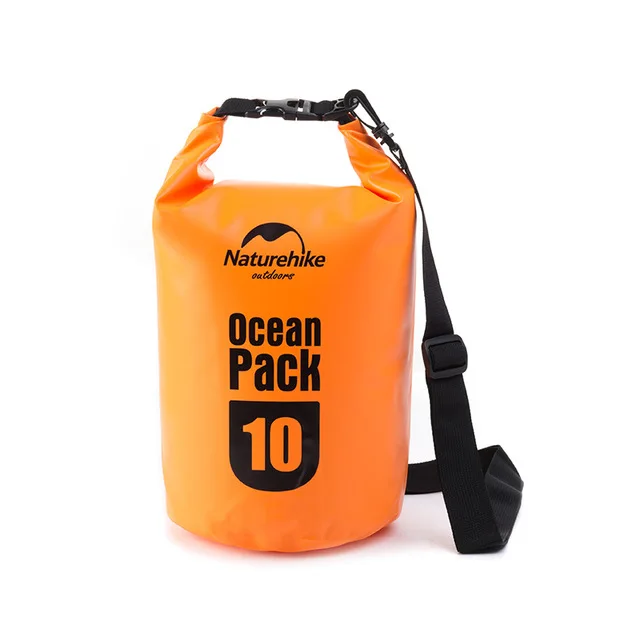Naturehike сумка для путешествий на открытом воздухе, водонепроницаемая сумка для плавания, треккинга, сумка для хранения, 5L/10L/20L - Цвет: Orange 10L