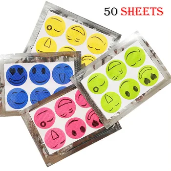 

50 Bags 300 Pieces Smiley Mosquito Repellent Stickers For Children Adults