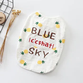 

Summer Dog Hoodies Pink/White Dog Clothes Letter Pattern Pug Poodle Yorkie Pet Vest Hoodie Puppy Cat Dog Costumes Clothing Pets