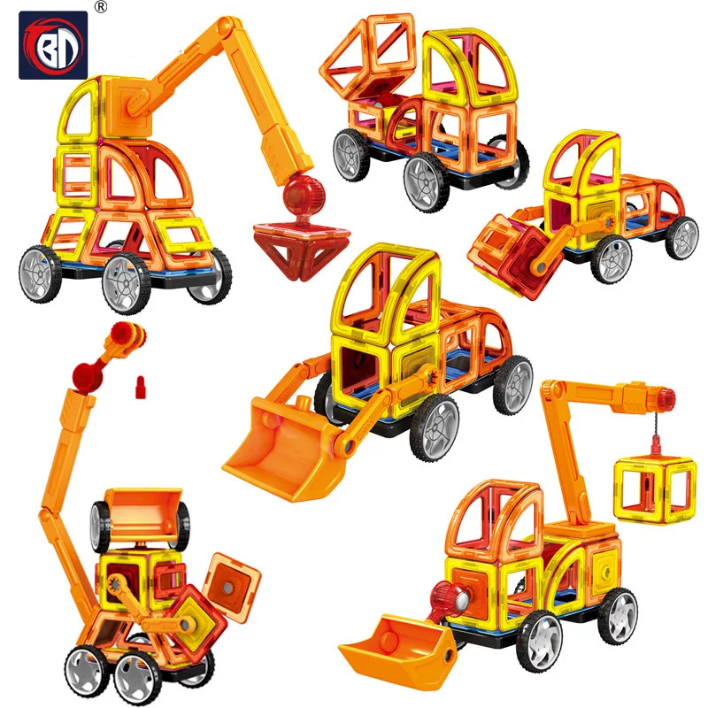 Online BD 60 unids set bloques magnéticos de gran tamaño Contructor DIY imanes bloques de construcción educativos de diseño juguetes para niños regalos