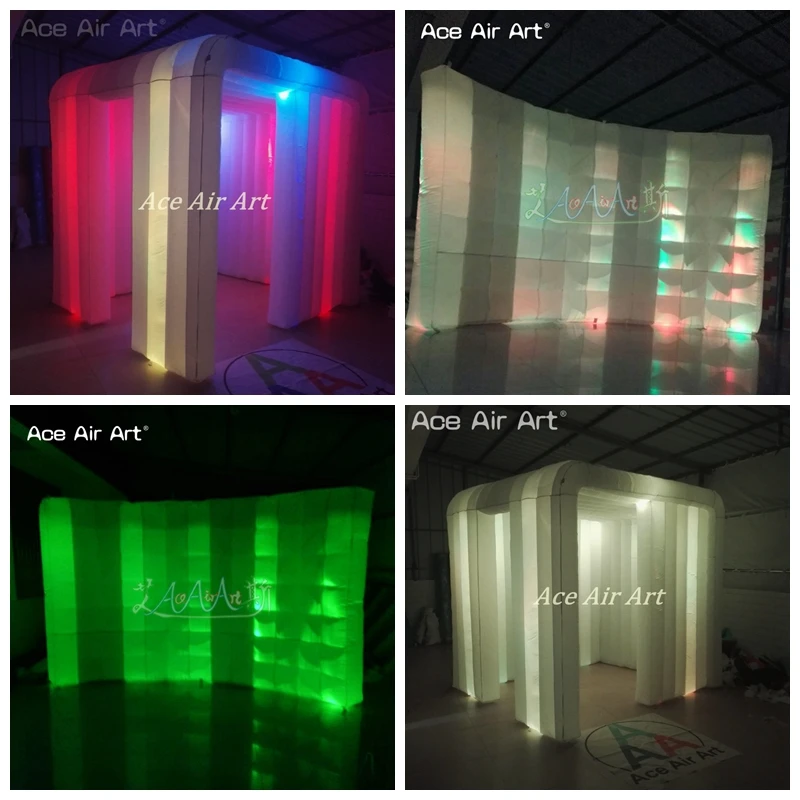

Elegant combination newly inflatable photo booth cube tent and photo wall/backdrop for wedding and events by ace air art