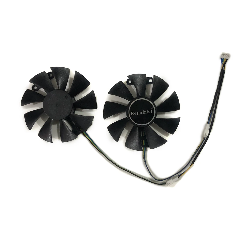 Кулер для видеокарты Repairist 2 шт./лот PowerColor Red Dragon RX480 RX580 RX470 GPU Графический кулер VGA