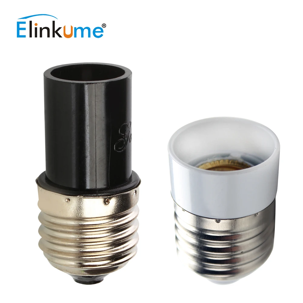 Elinkume 1pcs E27 to E14 Lamp Base Lamp Holder Straight Screw Type