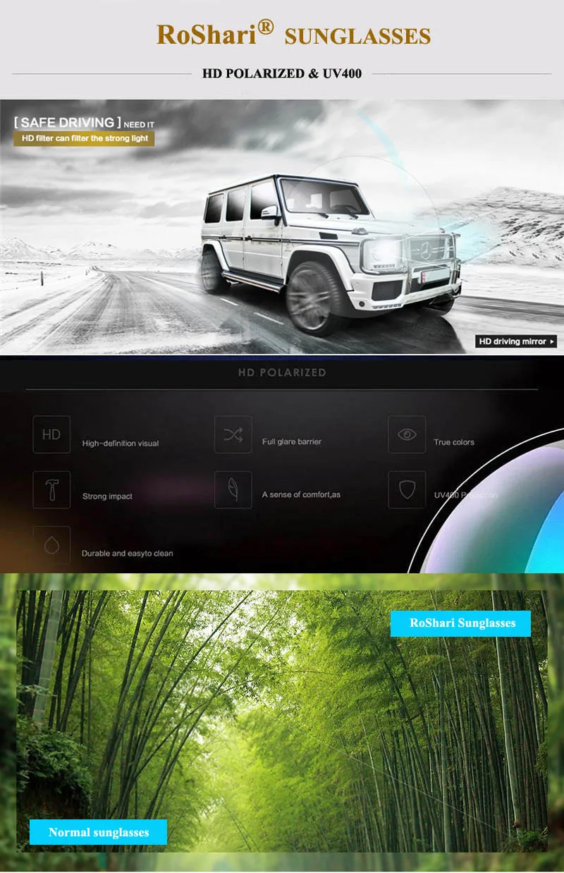 RoShari HD мужские фотохромные поляризованные солнцезащитные очки Хамелеон солнцезащитные очки для мужчин день ночь вождения антибликовые очки gafas de sol