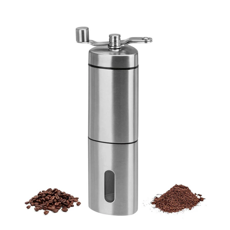

Protable Stainless Steel Manual Coffee Grinder Spice Nut Pepper Seed Coffee Bean Espresso Burr Machine Kitchen Cafe Mill Grinder
