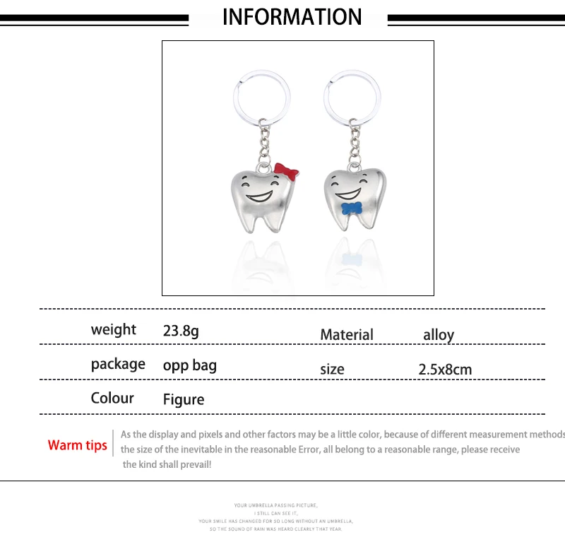 2 шт. мультяшный брелок для ключей с милым бантом и зубами, брелок для стоматолога, украшения для доктора медсестры, рождественские подарки Llavero
