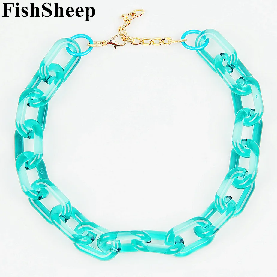 

2017 New Design Acrylic Chain Choker Maxi Necklace Summer Chunky Big Collar Necklace & Pendant For Women Fashion Female Jewelry