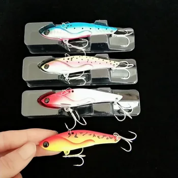 

TSURINOYA 4pcs Metal VIB Fishing Lure DW38-B 75mm 23g Artificial Bait Black Bass Bait Saltwater Lure With Treble Hook