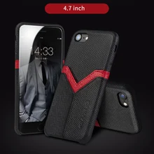 QIALINO чехол для iPhone 7 8, задняя крышка из натуральной кожи роскошный чехол сумка для Apple iPhone 7 8 плюс Модный чехол для телефона 4,7 5,5 дюйма