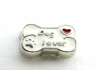 

20PCS/lot Dog lover bone Charm, DIY Alloy Floating Locket Charms Fit For Magnetic Memory Locket Pendant