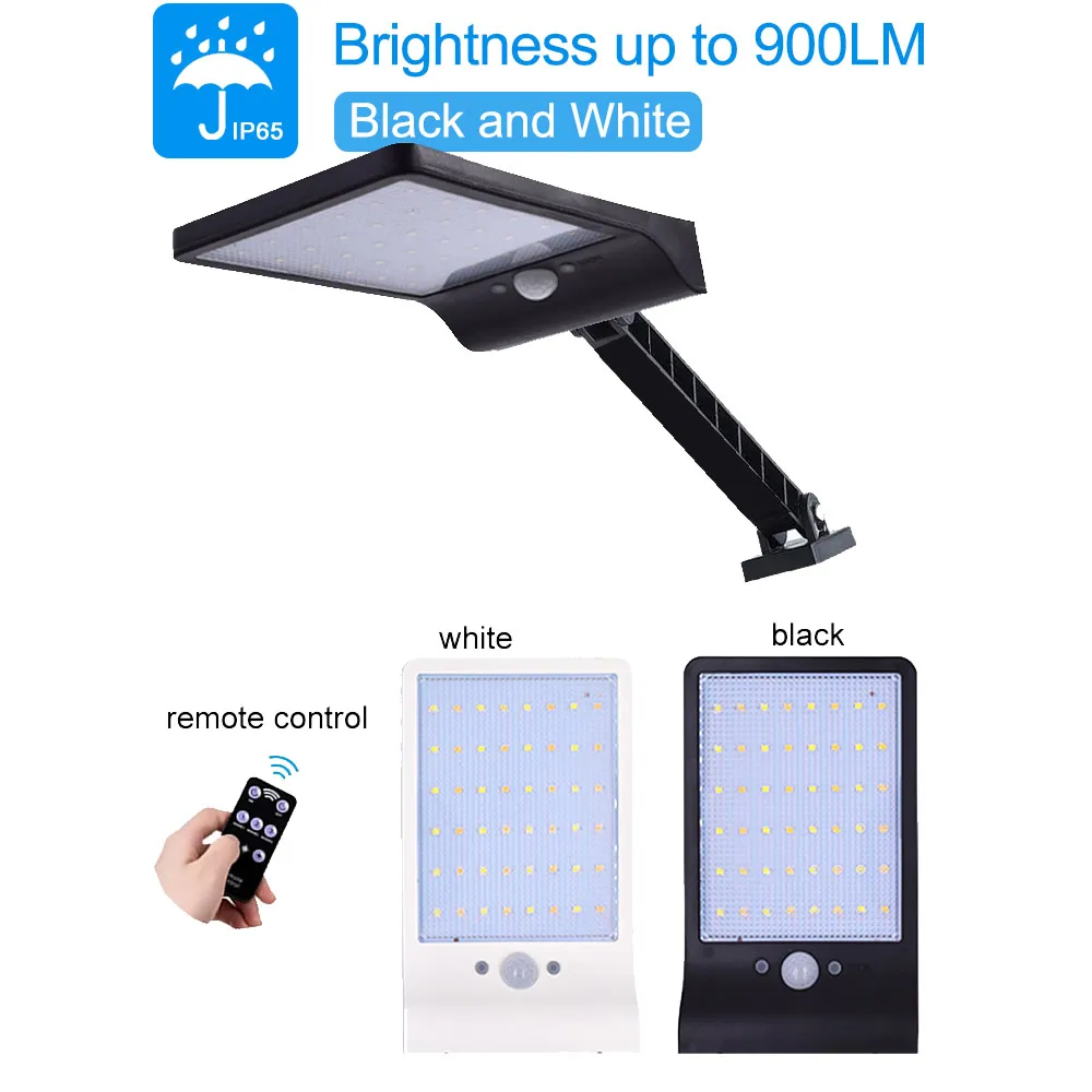 

remote control rotate bracket solar street light 48 LED Solar Lamp Motion Sensor Wall Light Outdoor Courtyard Garden Garage Secu