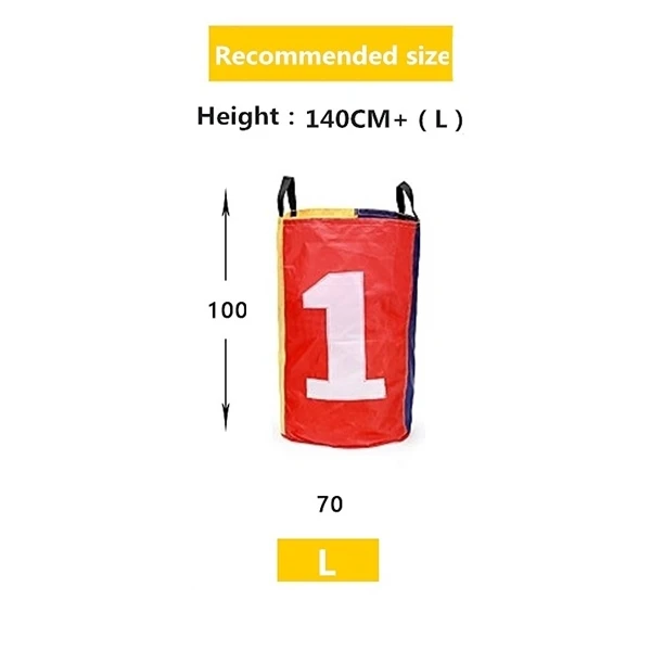 Детские игры на открытом воздухе мешок для прыжков спортивный баланс тренировочная игрушка для детей прыгать мешок картошки гоночные сумки кенгуру мешок для прыжков s - Цвет: NO 1 L 100X50CM