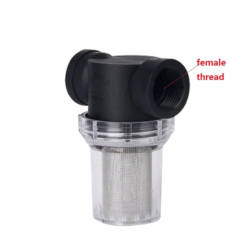

1/2'' 3/4'' 1'' Visible Transparent Water Pipe Pre-Filter Large Flow Garden Irrigation Connector 40/80Mesh Filter Net