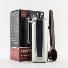 Высококачественная нержавеющая сталь Френч-пресс креативный бытовой британский стиль кофейник чайник с ложкой